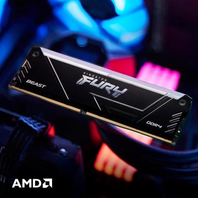 Пам'ять ПК Kingston DDR4 8GB 3200 FURY Beast RGB