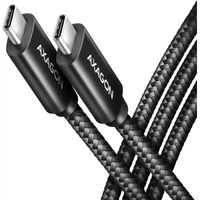 Кабель AXAGON BUCM2-CM25AB USB-C  USB-C 2.0, 2.5m, PD 240W 5A, Black