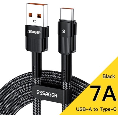 Кабель ESSAGER Star 7A Type-C USB Cable 0.5m (EXCT-XCB01) Black