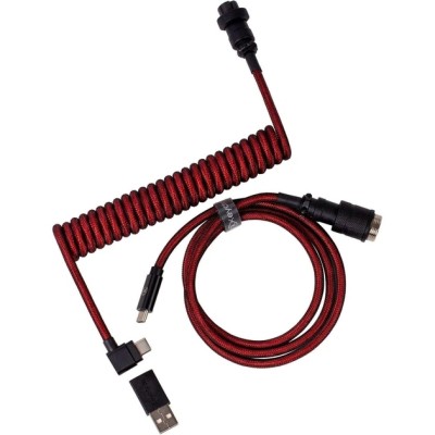 Кабель Type-A/Type-C Keychron Premium Coiled Aviator Cable-Angled Red (CAB4_KEYCHRON)