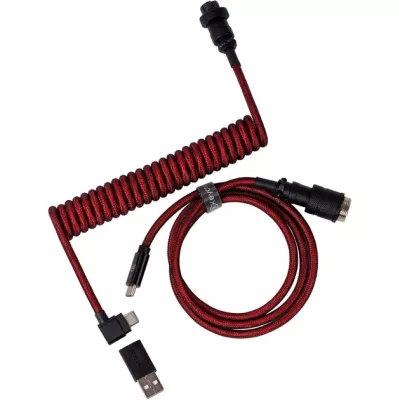 Кабель Type-A/Type-C Keychron Premium Coiled Aviator Cable-Angled Red (CAB4_KEYCHRON)