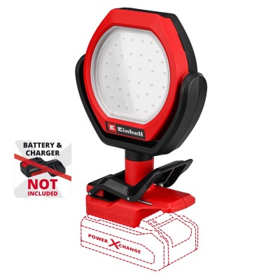 Лампа акумуляторна Einhell GC-OL 18/1500 Li - Solo, PXC, 18В, 36 LED, 1500 лм, 7000 К, 3 режими яскравотсі, 0.45 кг (без АКБ і З