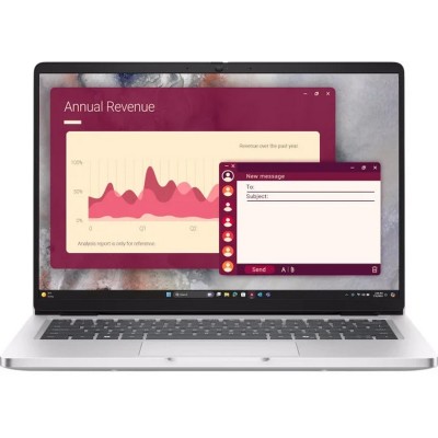 Ноутбук Dell Pro 14 14" FHD+ AG, Intel U5-235U, 16GB, F512GB, UMA, Win11P, сріблястий (BTO106PC14250UA_W11P)