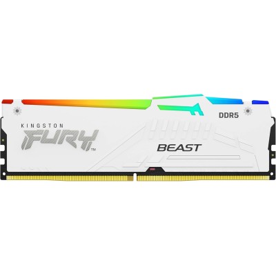 Пам'ять ПК Kingston DDR5 16GB 6000 FURY Beast EXPO Білий (KF560C30BWEA-16)