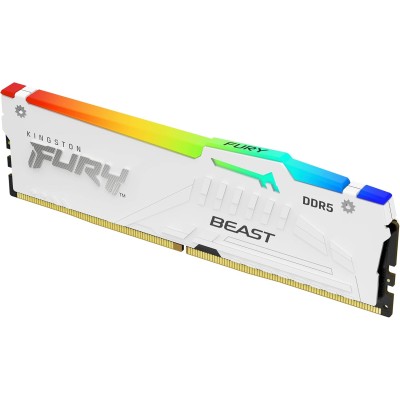 Пам'ять ПК Kingston DDR5 16GB 6000 FURY Beast EXPO Білий (KF560C30BWEA-16)