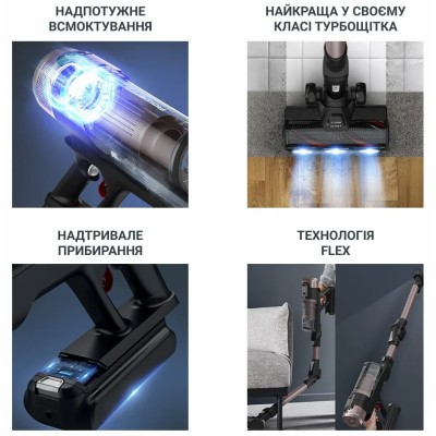 Пилосос Rowenta безпровідний X-Force Flex 16.60 Aqua Animal, 315Вт, вологе прибирання, конт пил -0.65л, автон. робота до 120хв, 