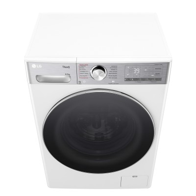 Прально-сушильна машина LG фронтальна, 9(5)кг, 1200, А, 48см, дисплей, пара, інвертор, білий