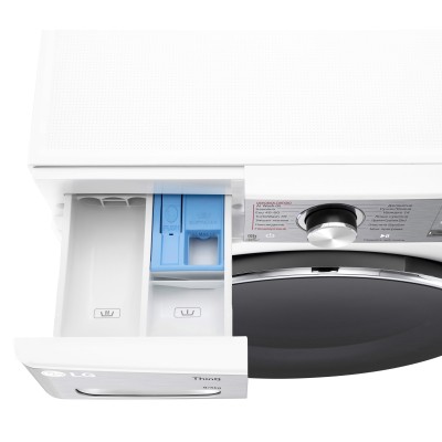 Прально-сушильна машина LG фронтальна, 9(5)кг, 1200, А, 48см, дисплей, пара, інвертор, білий