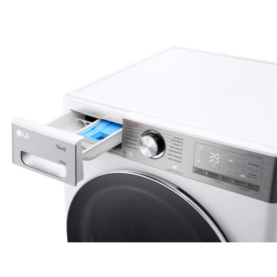 Прально-сушильна машина LG фронтальна, 9(5)кг, 1200, А, 48см, дисплей, пара, інвертор, білий