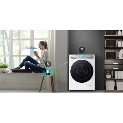 Прально-сушильна машина LG фронтальна, 9(5)кг, 1200, А, 48см, дисплей, пара, інвертор, білий