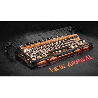 Клавіатура механічна GravaStar Mercury K1 Pro 80keys, GravaStar x Kailh Speedy Mint, BT/WL/USB, CyberFlare (GS_K1_PRO_BO_BLK)