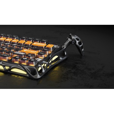 Клавіатура механічна GravaStar Mercury K1 Pro 80keys, GravaStar x Kailh Speedy Mint, BT/WL/USB, CyberFlare (GS_K1_PRO_BO_BLK)