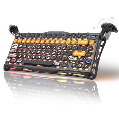 Клавіатура механічна GravaStar Mercury K1 Pro 80keys, GravaStar x Kailh Speedy Mint, BT/WL/USB, CyberFlare (GS_K1_PRO_BO_BLK)