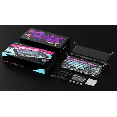 Клавіатура механічна GravaStar Mercury V75 Pro 80keys, Magnetic Jade Gaming, 8K, USB-A, RGB, Cyberpunk (GS_V75_PRO_RM_EGRY)