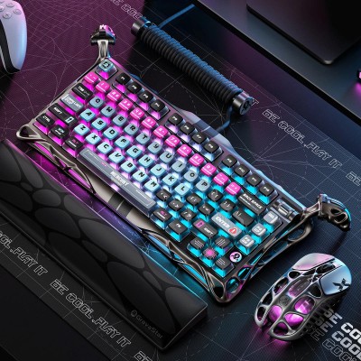 Клавіатура механічна GravaStar Mercury V75 Pro 80keys, Magnetic Jade Gaming, 8K, USB-A, RGB, Cyberpunk (GS_V75_PRO_RM_EGRY)