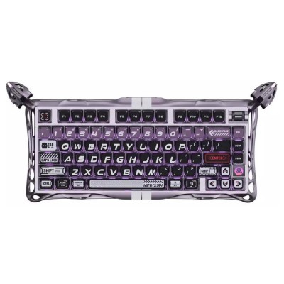 Клавіатура механічна GravaStar Mercury V75 Pro 80keys, Magnetic Jade Gaming, 8K, USB-A, RGB, Iron Purple (GS_V75_PRO_PL)