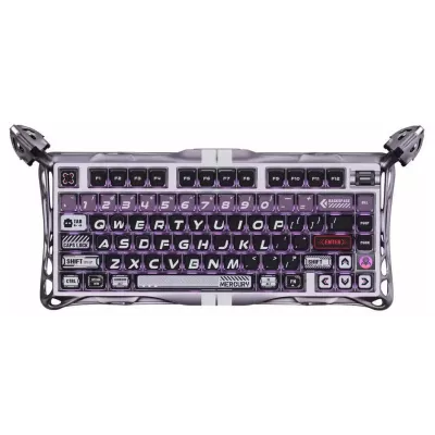 Клавіатура механічна GravaStar Mercury V75 Pro 80keys, Magnetic Jade Gaming, 8K, USB-A, RGB, Iron Purple (GS_V75_PRO_PL)