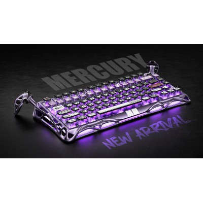 Клавіатура механічна GravaStar Mercury V75 Pro 80keys, Magnetic Jade Gaming, 8K, USB-A, RGB, Iron Purple (GS_V75_PRO_PL)