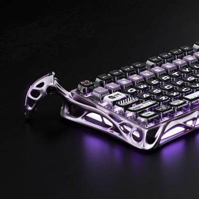 Клавіатура механічна GravaStar Mercury V75 Pro 80keys, Magnetic Jade Gaming, 8K, USB-A, RGB, Iron Purple (GS_V75_PRO_PL)