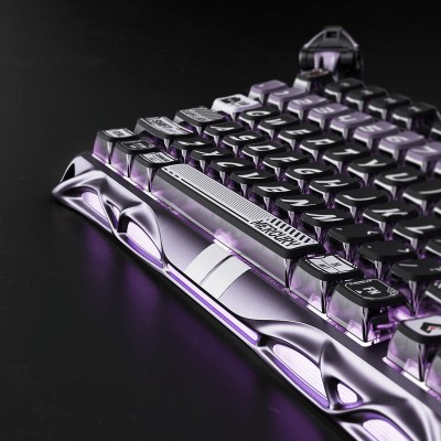 Клавіатура механічна GravaStar Mercury V75 Pro 80keys, Magnetic Jade Gaming, 8K, USB-A, RGB, Iron Purple (GS_V75_PRO_PL)