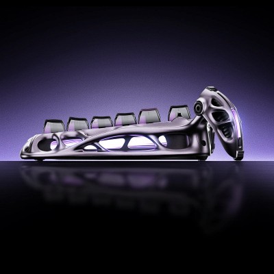 Клавіатура механічна GravaStar Mercury V75 Pro 80keys, Magnetic Jade Gaming, 8K, USB-A, RGB, Iron Purple (GS_V75_PRO_PL)