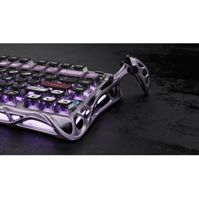 Клавіатура механічна GravaStar Mercury V75 Pro 80keys, Magnetic Jade Gaming, 8K, USB-A, RGB, Iron Purple (GS_V75_PRO_PL)