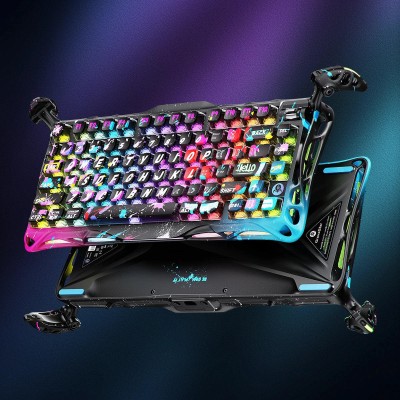Клавіатура механічна GravaStar Mercury V75 Pro 80keys, Magnetic Jade Gaming, 8K, USB-A, RGB, Neon Graffiti (GS_V75_PRO_CG_BLK)