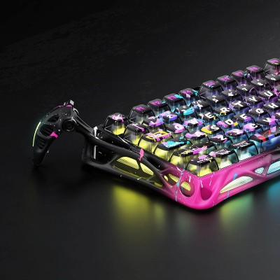 Клавіатура механічна GravaStar Mercury V75 Pro 80keys, Magnetic Jade Gaming, 8K, USB-A, RGB, Neon Graffiti (GS_V75_PRO_CG_BLK)