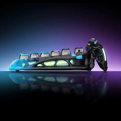 Клавіатура механічна GravaStar Mercury V75 Pro 80keys, Magnetic Jade Gaming, 8K, USB-A, RGB, Neon Graffiti (GS_V75_PRO_CG_BLK)