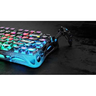 Клавіатура механічна GravaStar Mercury V75 Pro 80keys, Magnetic Jade Gaming, 8K, USB-A, RGB, Neon Graffiti (GS_V75_PRO_CG_BLK)