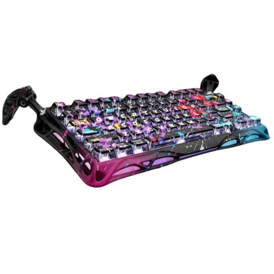 Клавіатура механічна GravaStar Mercury V75 Pro 80keys, Magnetic Jade Gaming, 8K, USB-A, RGB, Neon Graffiti (GS_V75_PRO_CG_BLK)