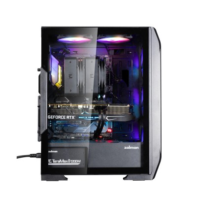 Корпус Zalman N7 PLUS V2 без БЖ, 1xUSB3.0, 2xUSB2.0, 6x120мм RGB Rainbow, 1x120мм, VGA 340мм, LCS ready, TG Side Panel, ATX, чор
