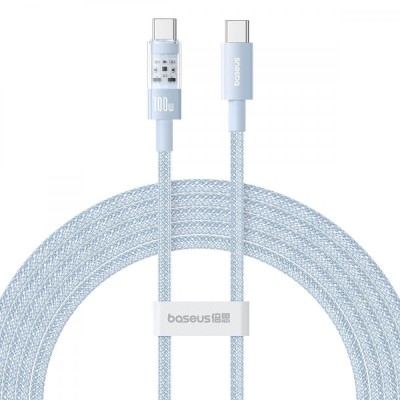 Кабель Baseus Gem Fast-Charging Data Cable Type-C to Type-C 100W 1m (P10373000311-00) blue