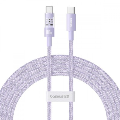 Кабель Baseus Gem Fast-Charging Data Cable Type-C to Type-C 100W 1m (P10373000511-00) purple