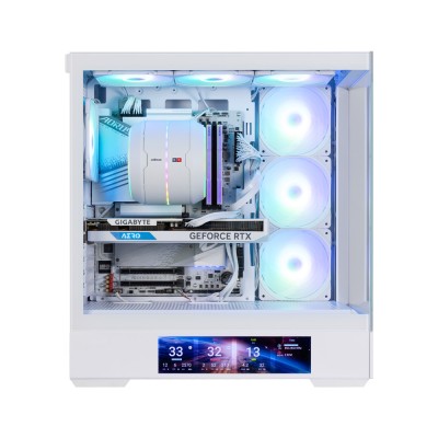 Корпус Zalman P40 DS без БЖ, 2xUSB3.0, 1x Type C, 3x120мм ARGB Reverse, 1x120мм ARGB, VGA 420мм, LCS ready, TG Side/Front Panel,