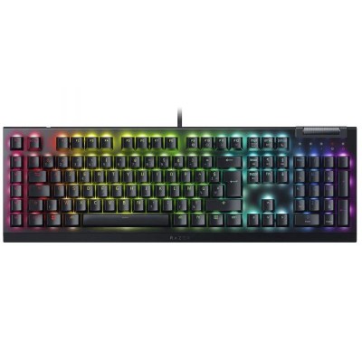 Клавіатура механічна Razer BlackWidow V4 X 110key, Green Switch, USB-A, EN/RU, RGB, чорний (RZ03-04700800-R3R1)