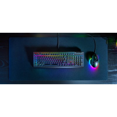 Клавіатура механічна Razer BlackWidow V4 X 110key, Green Switch, USB-A, EN/RU, RGB, чорний (RZ03-04700800-R3R1)