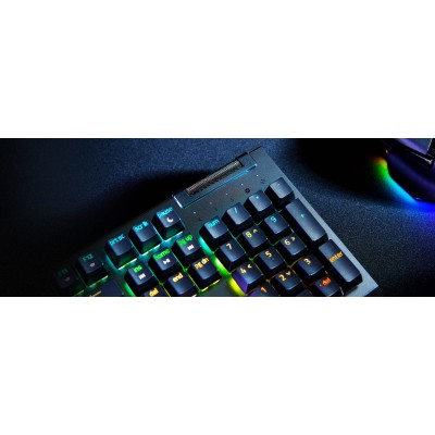 Клавіатура механічна Razer BlackWidow V4 X 110key, Green Switch, USB-A, EN/RU, RGB, чорний (RZ03-04700800-R3R1)