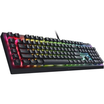 Клавіатура механічна Razer BlackWidow V4 X 110key, Green Switch, USB-A, EN/RU, RGB, чорний (RZ03-04700800-R3R1)