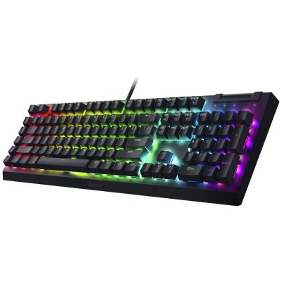 Клавіатура механічна Razer BlackWidow V4 X 110key, Green Switch, USB-A, EN/RU, RGB, чорний (RZ03-04700800-R3R1)