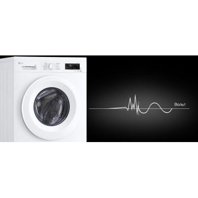 Пральна машина LG фронтальна, 7кг, 1200, A, 44см, дисплей, пара, інвертор, білий