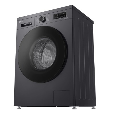 Пральна машина LG фронтальна, 7кг, 1200, A, 44см, дисплей, пара, інвертор, чорний