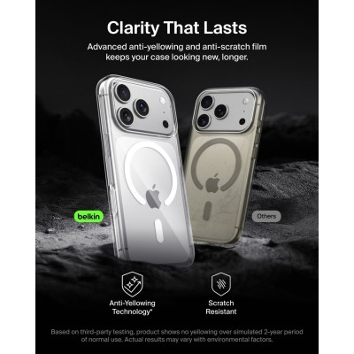 Чохол Belkin для iPhone 17 Pro, Magnetic Protective Clear