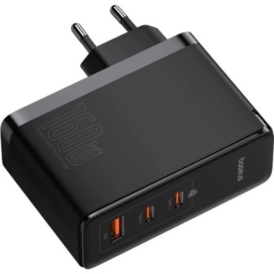 Зарядний Пристрій Baseus GaN5 Pro 160W (2Type-C+USB)+ Кабель 1m Type-C To Type-C (P10110825113-00) Black