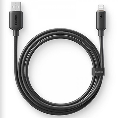 Кабель Baseus Foamed Silicone Fast Charging Lightning 2.4A (1m) (E0426900) black