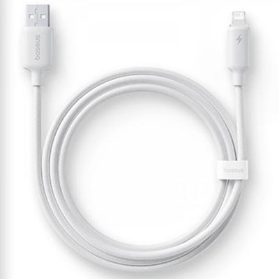 Кабель Baseus Foamed Silicone Fast Charging Lightning 2.4A (1m) (E0426901) white