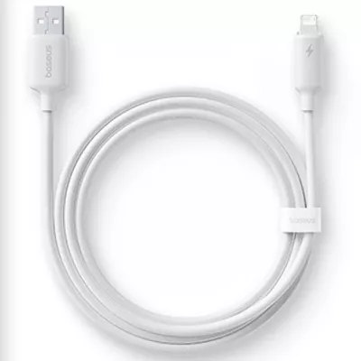 Кабель Baseus Foamed Silicone Fast Charging Lightning 2.4A (1m) (E0426901) white