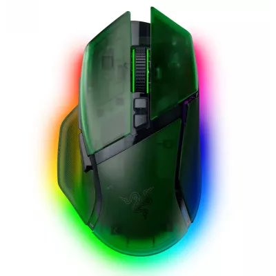 Миша Razer Basilisk V3 Pro 35K, RGB, USB-A/WL/BT, Phantom Green Ed. (RZ01-05240300-R3G1)