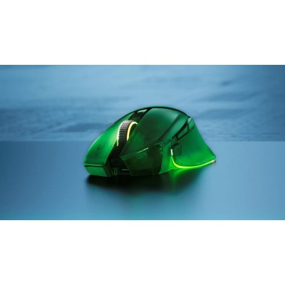 Миша Razer Basilisk V3 Pro 35K, RGB, USB-A/WL/BT, Phantom Green Ed. (RZ01-05240300-R3G1)
