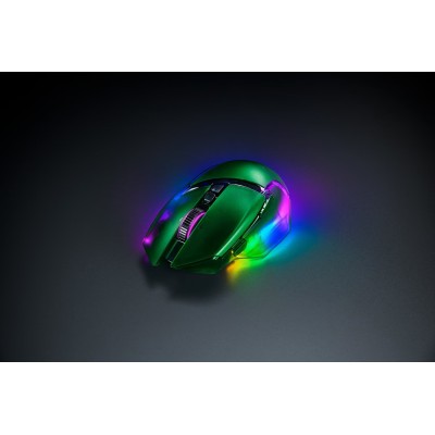 Миша Razer Basilisk V3 Pro 35K, RGB, USB-A/WL/BT, Phantom Green Ed. (RZ01-05240300-R3G1)